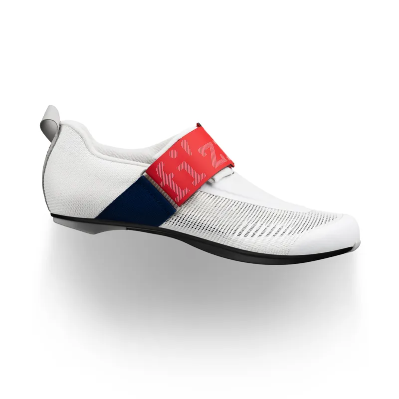 Fizik Transiro Hydra Aeroweave Carbon Shoes in White/Red/Blue