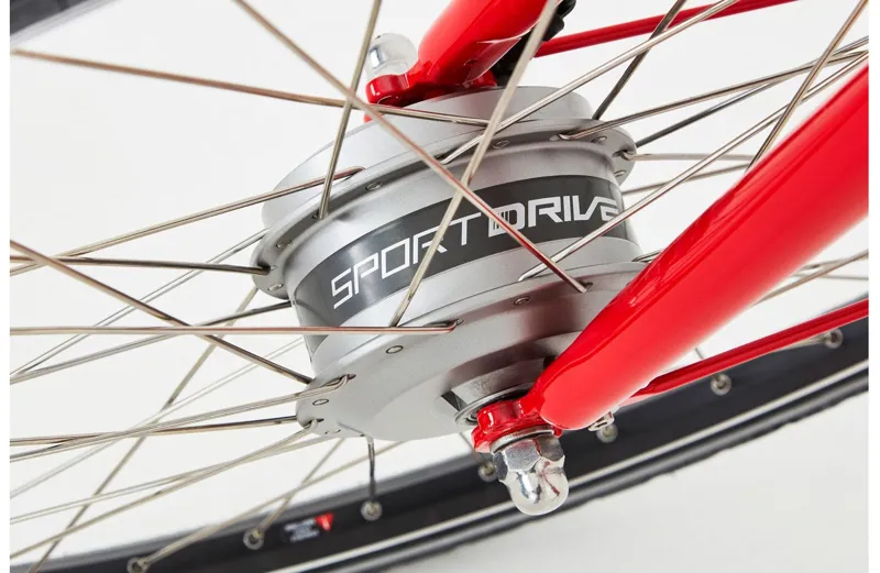 2021 Ridgeback Electron Electric Hybrid Bike in Red-4