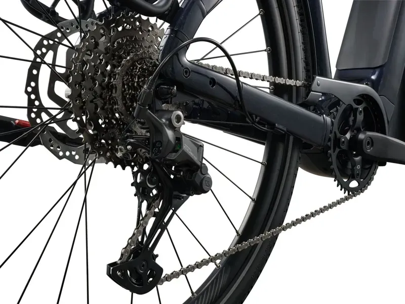 Giant AnyTour E+ 4 LST Electric Commuter Bike in Cold Night-3