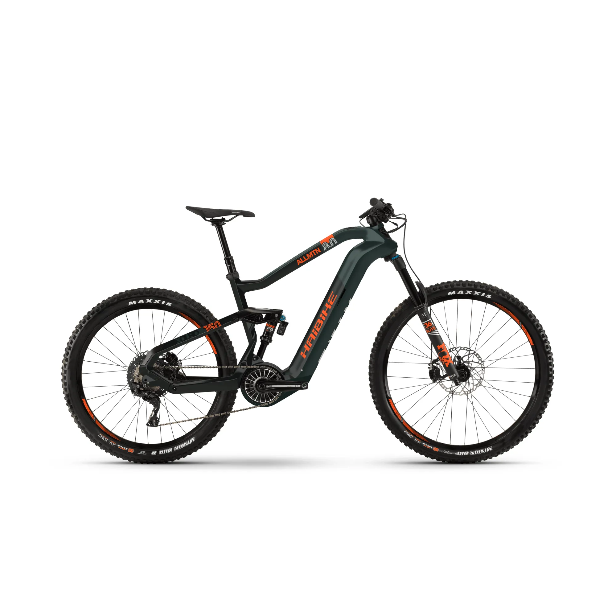 2019 Haibike Xduro Allmtn 8.0 Mens FS Electric Mountain Bike in Green