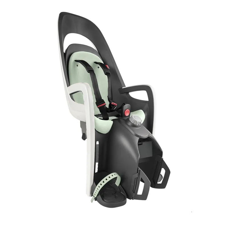 Hamax Caress Pannier Rack Child Bike Seat in White/Mint