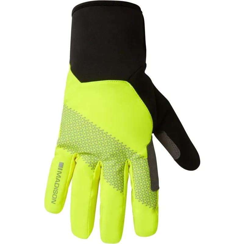 Madison Stellar Reflective Waterproof Thermal Gloves in Hi-Viz Yellow/Black