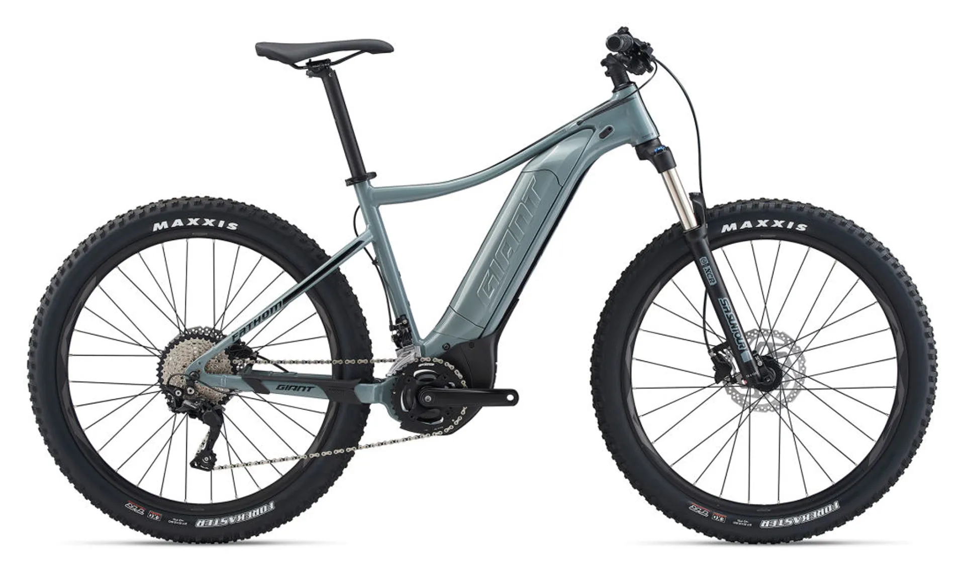 2020 Giant Fathom E+ Electric Hardtail Mountain Bike in Grey - Technical View