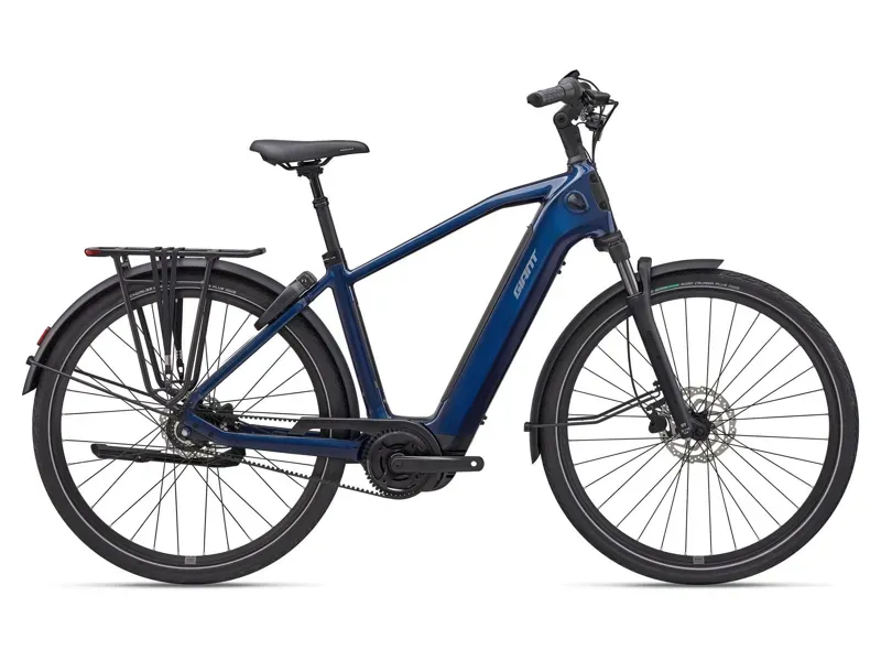 Giant NewTour E+ 1 DD Electric Commuter Bikes in Eclipse