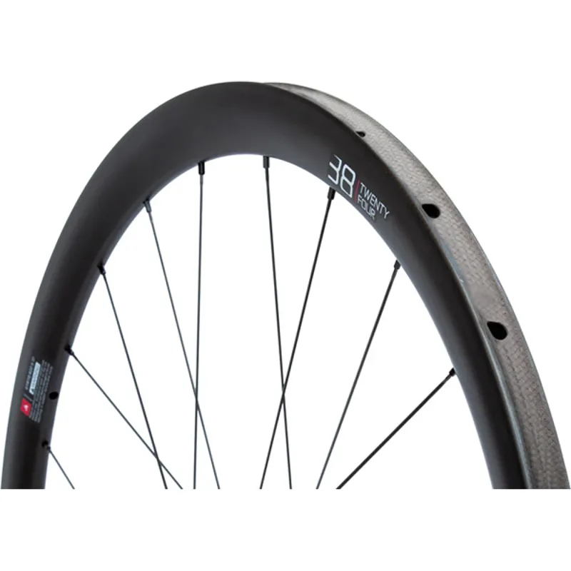 Profile Design 38/TwentyFour Tubular Rim Brake Wheelset in Black