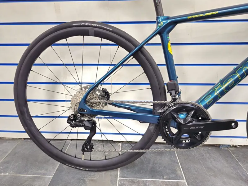 Bianchi Specialissima CV Shimano 105 Di2 Disc R 400 Alloy Wheels Road Bike Dark Green Size 47cm-3