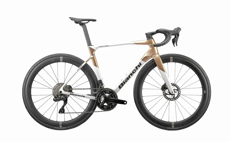 Bianchi  SPECIALISSIMA  SHIMANO 105 DI2  Frozen White - Bronze