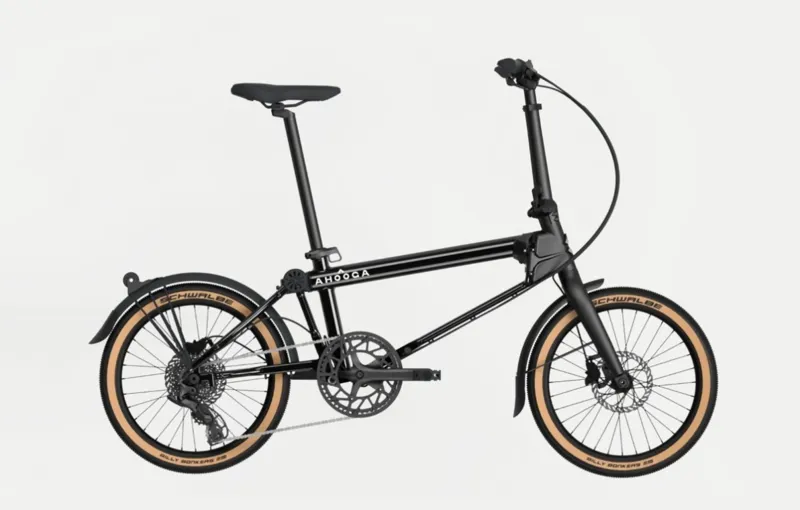 Ahooga A-MAX Derailleur 8 Black Folding Bike