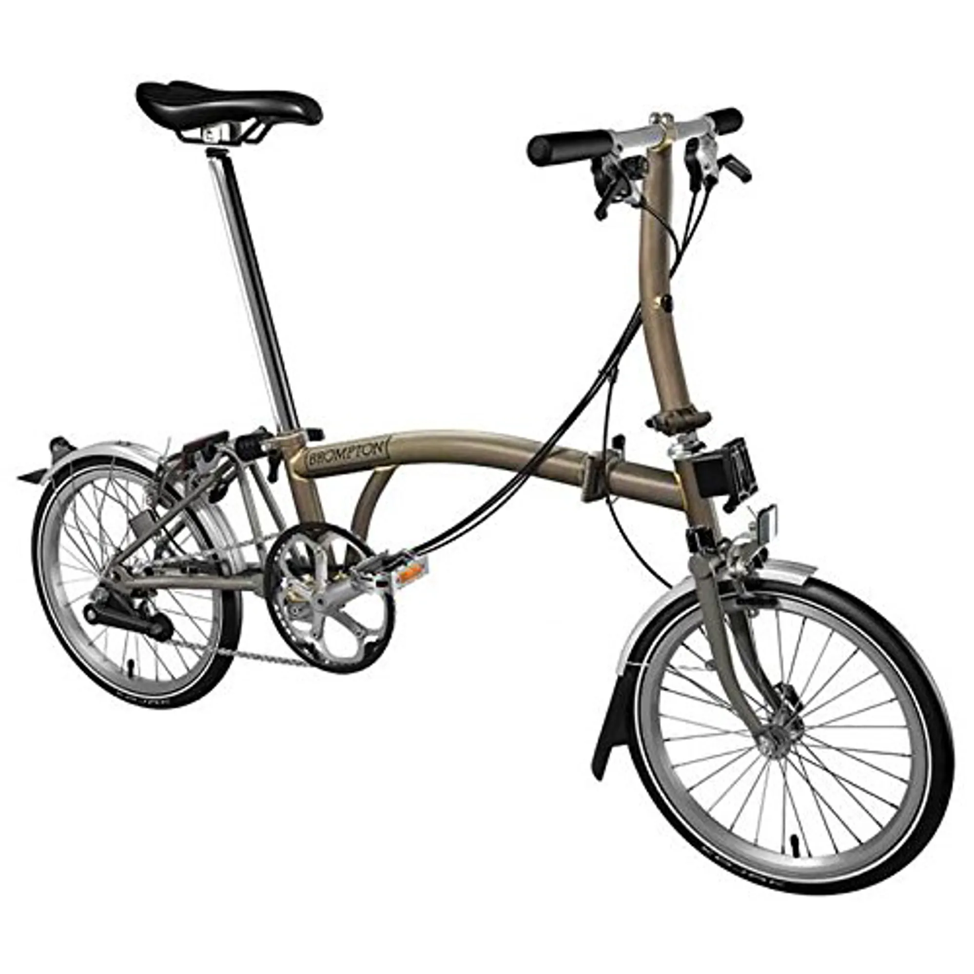 Brompton S6L Superlight Folding Bike 2021 in Raw Lacquer