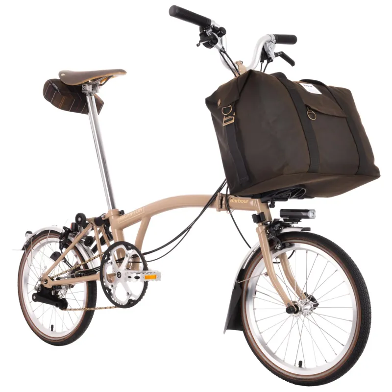 Barbour x Brompton C Line Explore Folding Bike