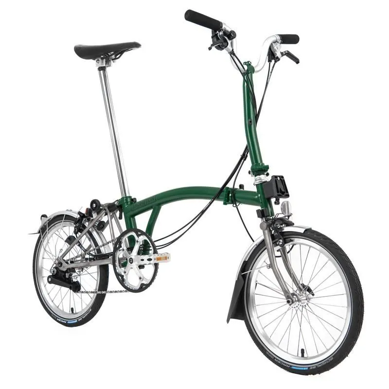 Brompton M6L Superlight Folding Bike in Racing Green