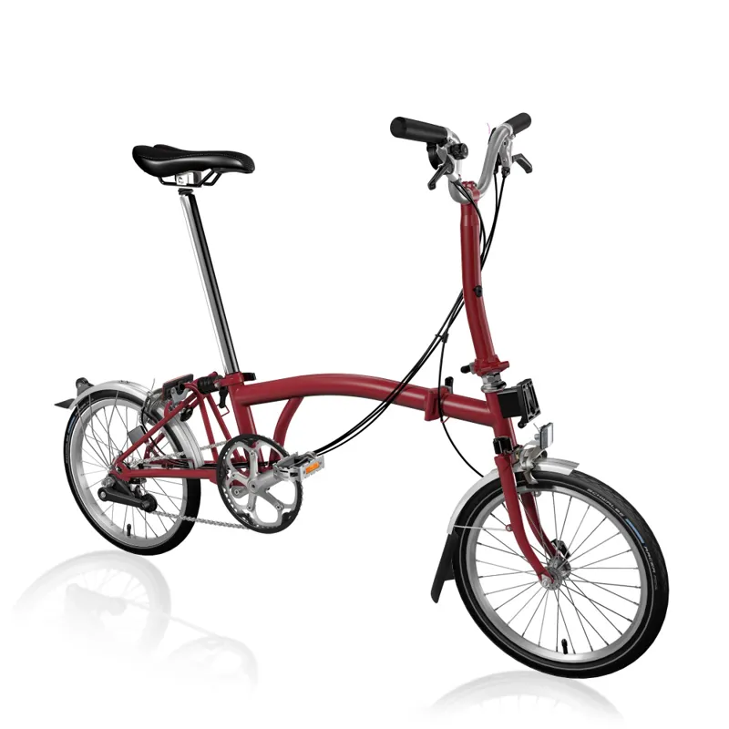 Brompton C Line Explore - Mid Bar- Red 2022 - Folding Bike
