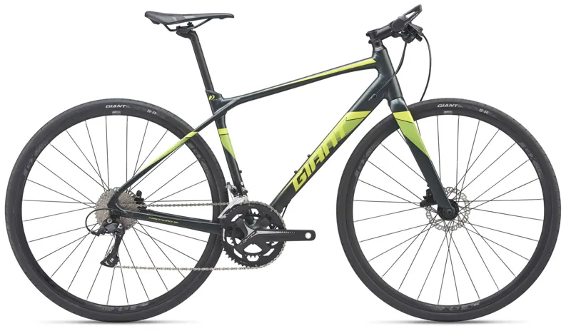 2019 Giant FastRoad SL 2 Mens Flat Bar Road Bike in Black