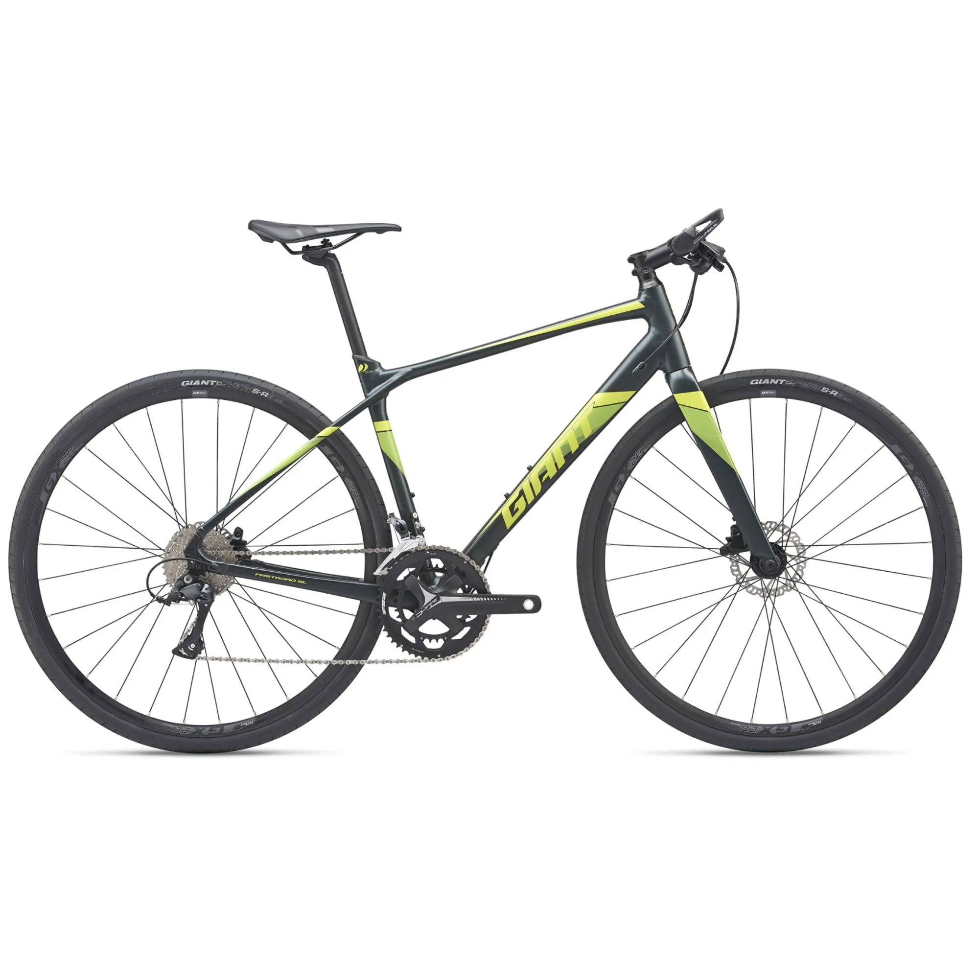 2019 Giant FastRoad SL Mens Flat Bar Road Bike in Black