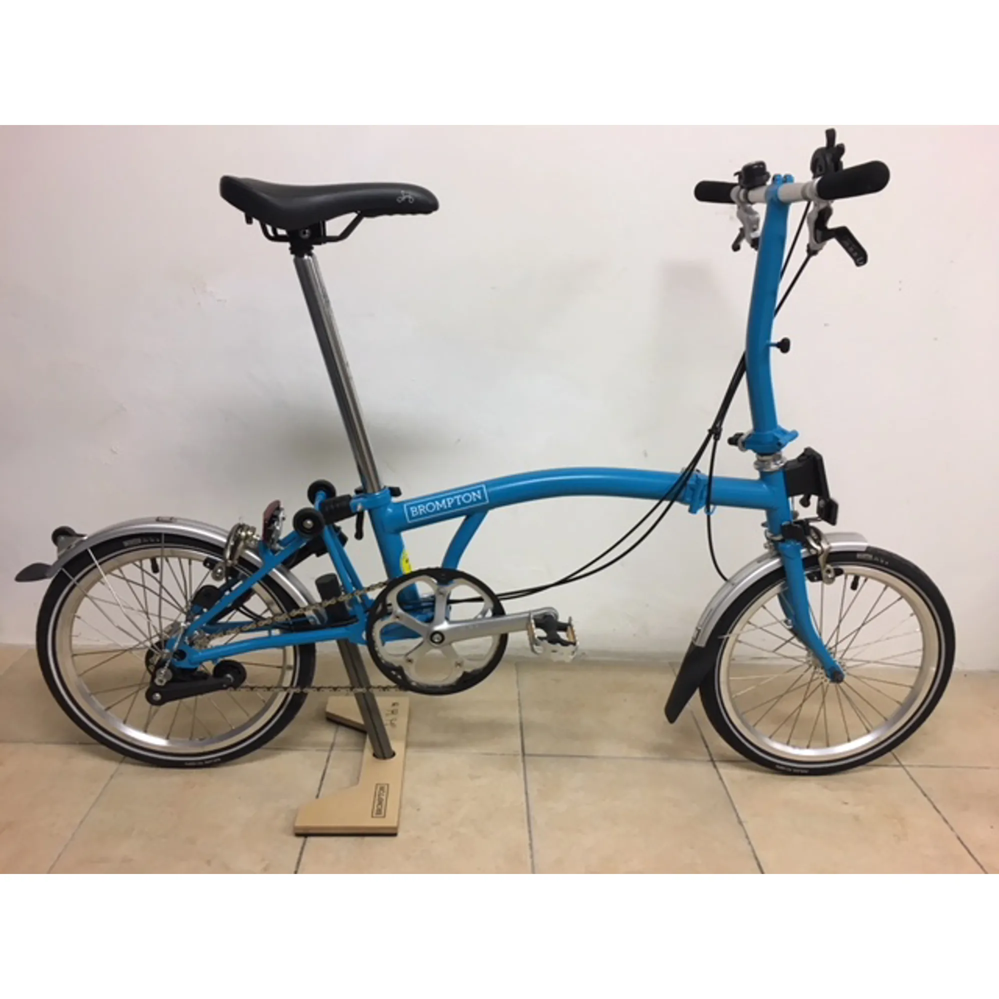 Brompton S3LU Lagoon Blue Folding Bike