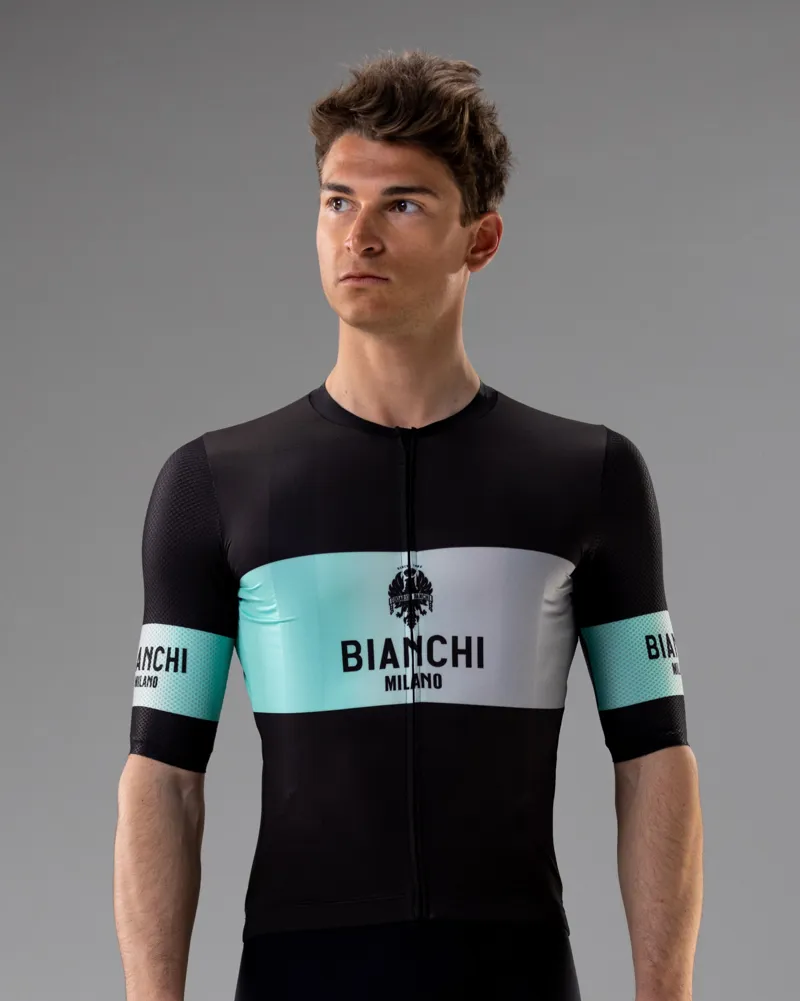 B I A N C H I - M I L A N O - R E M A S T E R E D Black Short Sleeve Jersey