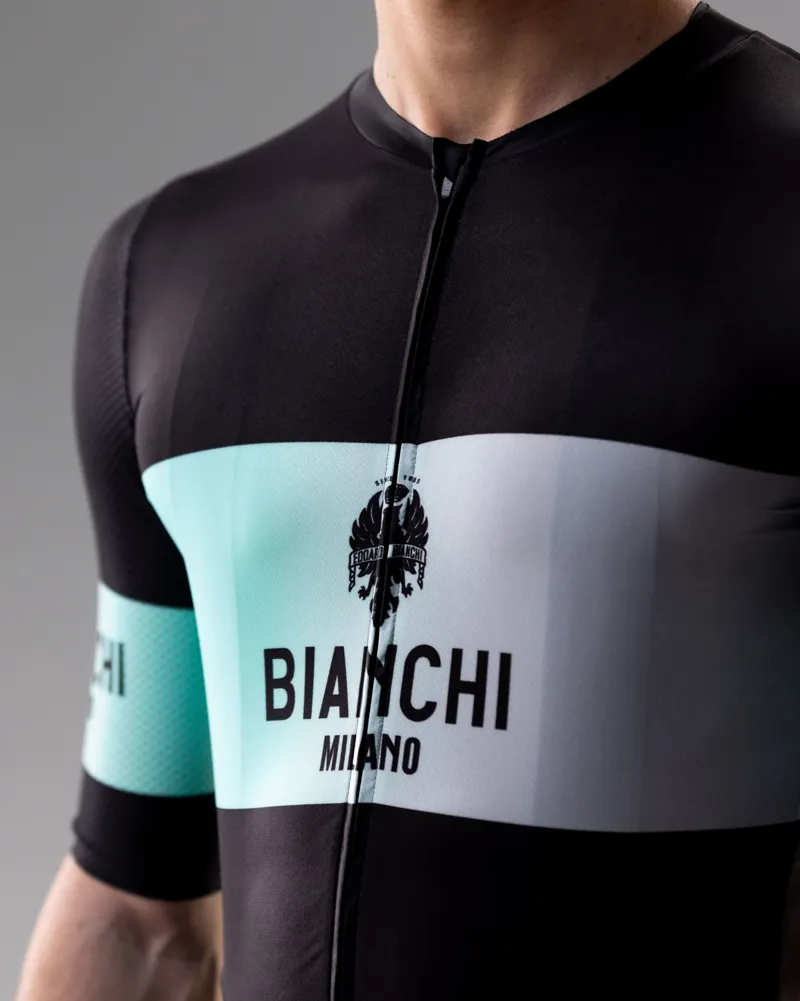 B I A N C H I - M I L A N O - R E M A S T E R E D Black Short Sleeve Jersey-1