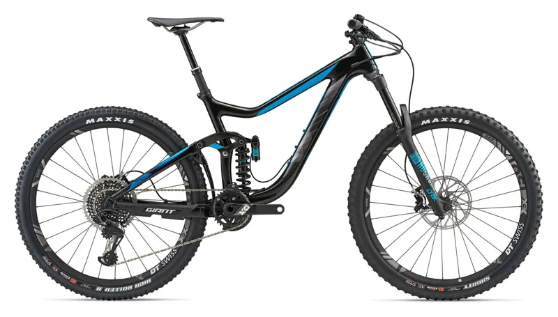 2018 Giant Reign Advanced 0 Carbon Mountain Bike in Black