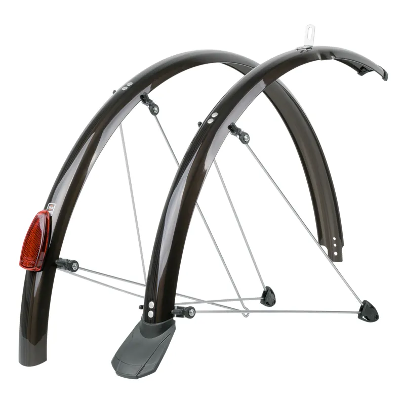 SKS Chromoplastics 700c P35 Mudguard Set in Silver/Black
