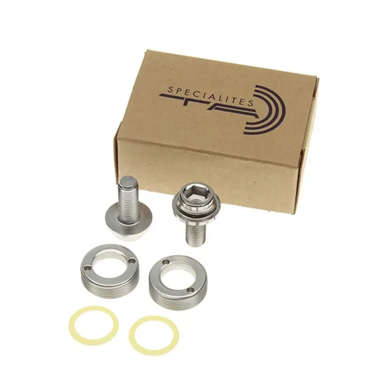 Ta Self Extracting Crank Bolts and Dustcap in Silver