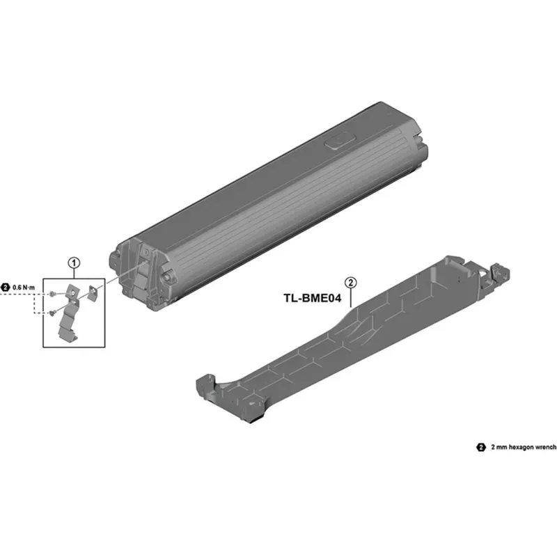 Shimano Workshop Battery Mount Setting for BTE8035 in Black-1