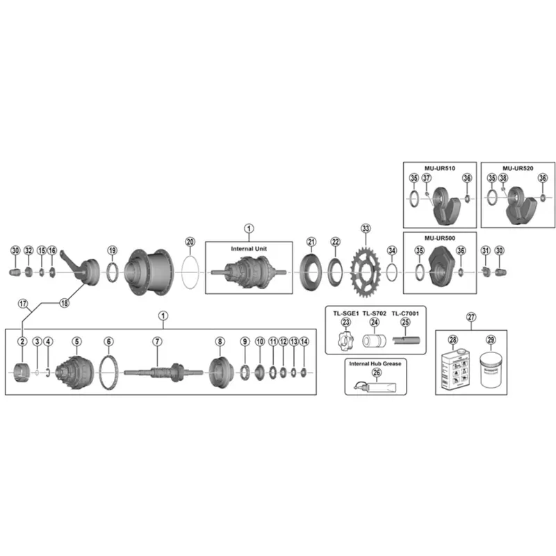Shimano Workshop TL-C7001 Right Hand Cone Removal Tool in Black-1