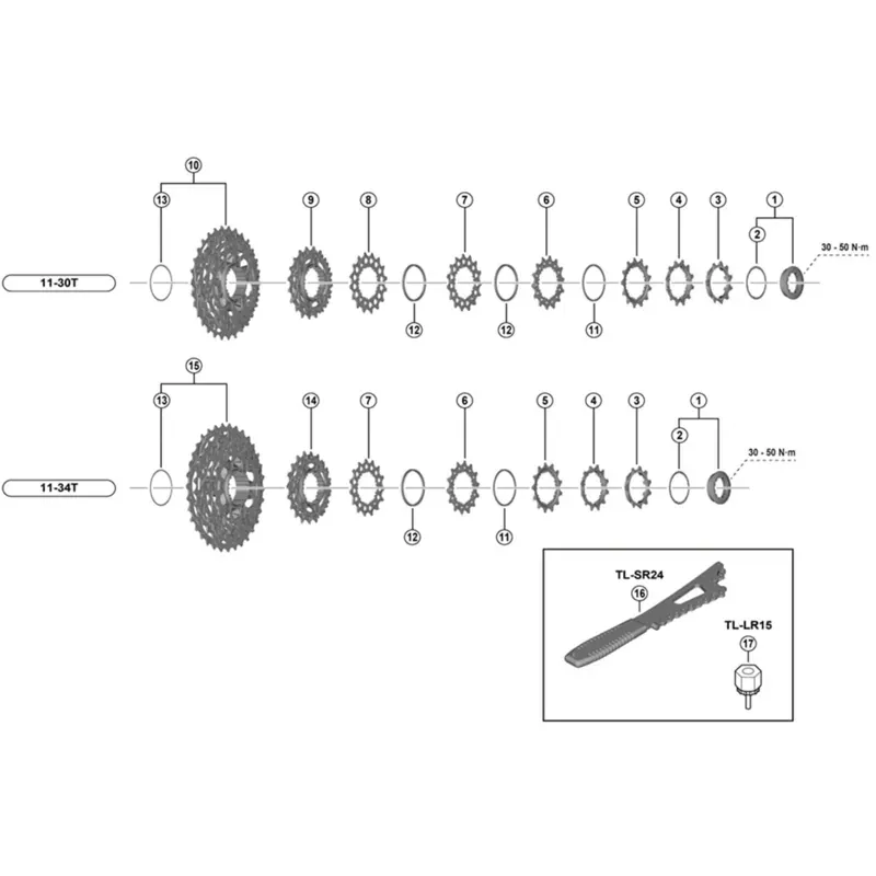 Shimano Workshop TL-SR24 12-speed Sprocket Remover in Silver/Black-1