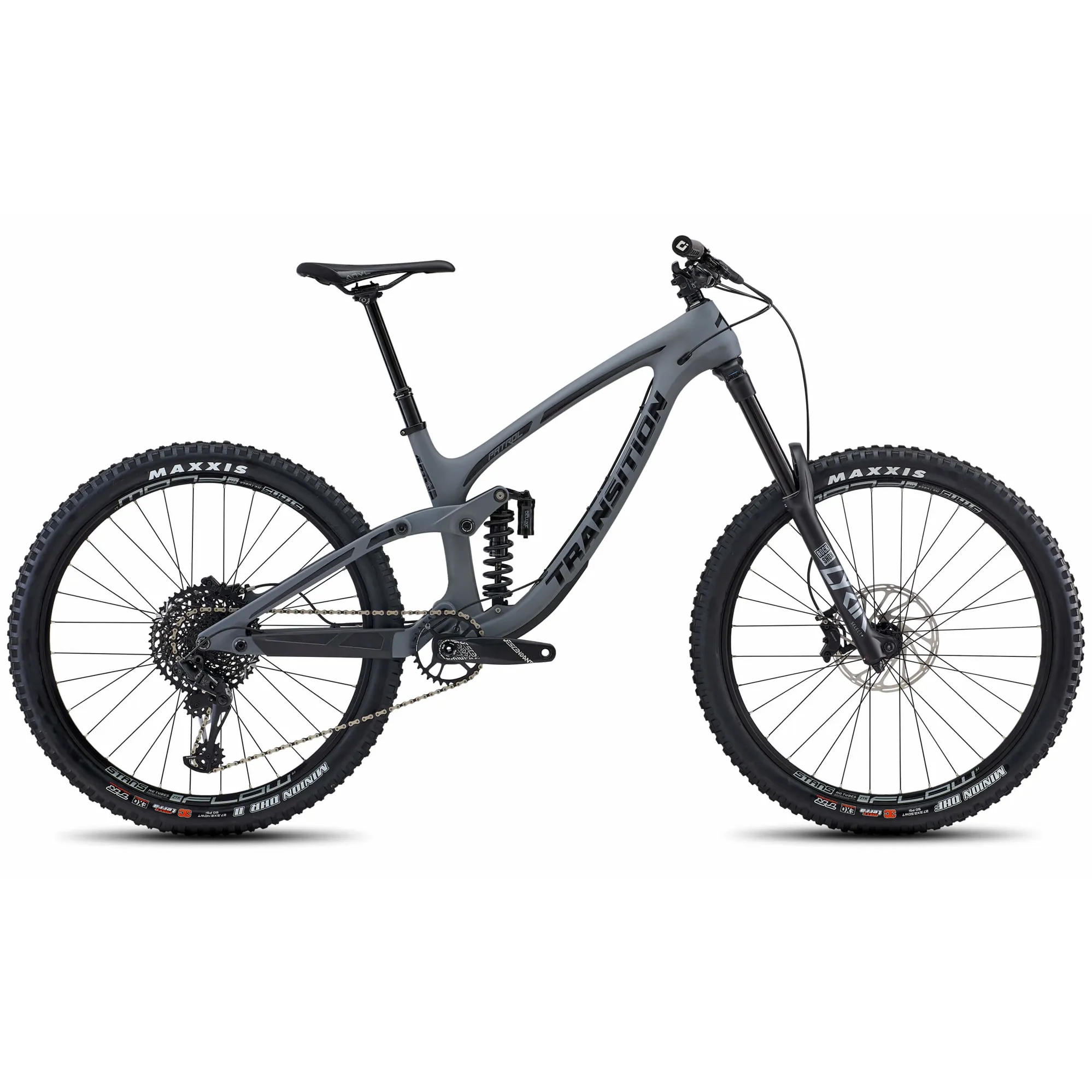 2020 Transition Patrol Carbon GX FS Mountain Bike in Grey
